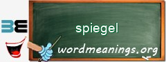 WordMeaning blackboard for spiegel